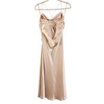 Sachin + Babi NWT Winter Slip Dress in Gold Size 8 Satin Tie Back Photo 7