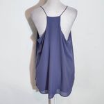 Blu Pepper Slate Blue and White Embroidered Tank Top Size Large Boho Tank Top Photo 4