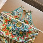 Anthropologie  Ella Halter Tunic Dress Tie Neck Hankerchief Hem Maxi S/XS -ovrszd Photo 8