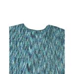 Dress Barn XL Vintage Knit Blouse Blue Green Striped Short Sleeve Boho Casual Photo 7