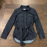 New with Tags Level99 Emma Belted Denim Shacket Sz M Blue Size M Photo 2
