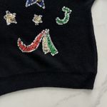 Work In Progress Christmas Sweater Silk Angora Sequins Knit Pullover Size Medium Photo 7