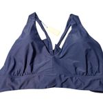 Universal Standard NWT  Size 2XL (30-32) Navy Blue Bikini Top Tie Back Adjustable Photo 0