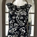 Badgley Mischka  Midnight Swirl Long Formal Dress, Black Silver Size 10 $850 Photo 12