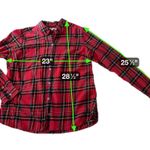 Croft & Barrow Red and Green Plaid Woman’s Flannel Shirt Size XXL Photo 13