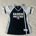 Majestic  Raiders Black and Gray V-Neck Jersey Size Large‎ Photo 4
