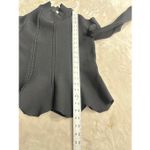 Jonathan Simkhai Women’s Size Medium Black Peplum High Neck Knit Top Photo 5