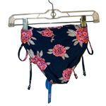 Cupshe NWT Blue Floral Side Tie Bikini Bottoms Photo 1