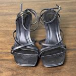 Open Edit  Women's Strappy Sandals Size 9 Black Square Toe Kitten Heel Photo 1