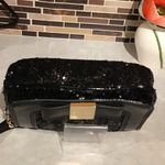 Kate Spade  Black♠️Sequin Convertible Crossbody Clutch Patent Leather Holiday Bag Photo 7