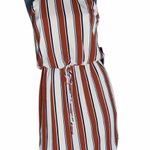 Dillard's NWT Womens  Jodi Kristopher High Neck Striped Sleeveless Dress - Sz XS Photo 0