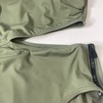 Michael Kors Michael ‎ One Shoulder Cutout Swimsuit Olive Green Women's 14 Photo 8