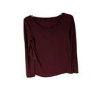 Xhilartion Medium burgundy Red Long sleeve Tee shirt 31k Photo 6