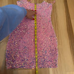 Lucy in the Sky  Sz S pink sequin mini dress #glamour Photo 4