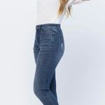 Judy Blue High Rise Skinny Tummy Control Jean with Distressed Hem size 15 / 32 Photo 2