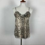 Adrienne Snake Print Camisole Top Size S Spaghetti Straps V-Neck Summer Photo 7