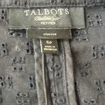 Talbots  Eyelet Womens Blazer 6P Black Cottagecore Preppy Dark Romantic 1 Button Photo 7