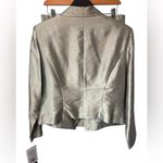 Karin Stevens NWT  Petite Sage Green Brocade Skirt Suit 14P. Formal, Business Photo 2