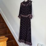 Free People Calico Skies Black Floral Long Sleeve Dress Photo 12