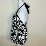 Dana Buchman  Black & White Floral Halter Tankini top only (no bottoms) – Size 16 Photo 3