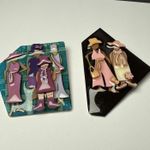 Ladies In Hats Signed Women Pins By Lucinda Brooch Pin Handcrafted Lot Of 2 Photo 0