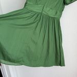 Anthropologie Deep V-Neck Vibrant Green Mini Dress Cocktail Size 4 Photo 12