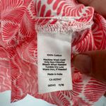 Talbots  Women's‎ Button Up Pleated Coastal Pink Blouse Top Size L Cotton Beach Photo 5