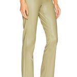 We Wore What Faux Leather Kick Flare Pant Oat Beige Size 28 Bootcut 5 Pocket NEW Photo 1