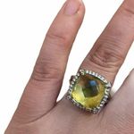 David Yurman  Chatelaine lemon citrine/diamonds square ring. Photo 1