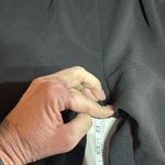 BCBG Tie Waist Wide Leg Pull On Black Cropped Pants‎ Culottes Size Large Hi Rise Photo 5