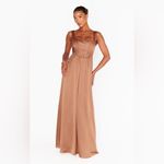 Show Me Your Mumu Nina Maxi Dress In Copper Luxe Satin Photo 6