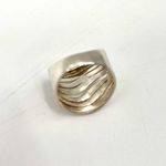 Handmade  RING Sterling Silver 925 Wavy Cutout Unknown Size Jewelry Boho Casual Photo 5