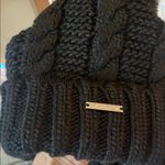 Michael Kors  Black Acrylic Pom Crochet Beanie Cap Photo 5