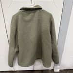 PINK - Victoria's Secret Victoria Secret PINK Green Sherpa 1/4 Zip Jacket Photo 2