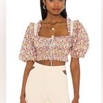 For Love & Lemons Like New - Libby Floral Crop Top Photo 0