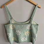 Altar'd State ALTAR’D STATE Cropped Sweater Tank Top Green Daisy Knit Boho soft casual Photo 5