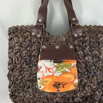 Dk brown weaves oriental watercolor tote bag Photo 1