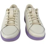 Kizik Women's Sydney Leather Sneakers Cream Purple Slip On Comfort Shoes Sz 8.5 Photo 7