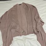 Karl Lagerfeld Pearl Trim Pink Open Shawl Wrap Rayon Photo 6