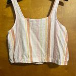 a.n.a  White Cream Sleeveless Boxy Crop Tank Top Photo 0
