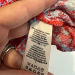 Free People A Bit of Something Sweet Printed Blouse Womens Small Red Blue Photo 3