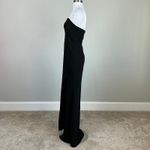 AQUA  Strapless Thigh Slit Long Mermaid Evening Gown Black Size 6 Formal Dress Photo 4