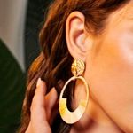 Free People New!  FP Raffia Wrapped Earrings Photo 2