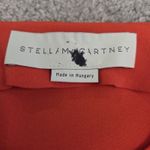 Stella McCartney Size 38 Orange 3/4 Sleeve Silver Half Zipper Blouse Stretch Photo 6