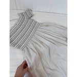 Tularosa Tallulah Midi Dress Striped Smocked Off Shoulder Asymmetrical Size L Photo 4