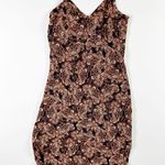 Nili Lotan  x Target Brown Multicolor Paisley Print Pattern Mini Slip Dress S Photo 0