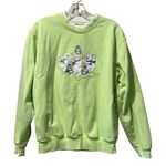 Morning Sun Polar Bear Embroidered Green Christmas Sweatshirt Size Large Photo 0