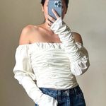 Danielle Guizio  off white top off shoulder size XS C9 Photo 0