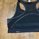 Fabletics NWT Tropez Sports Bra Sz XL Black Metallic Sheen Strappy Open Back Photo 11