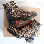 Christian Louboutin Macademia Leopard-Print Calf Hair Snake Moto Combat Booties Photo 8